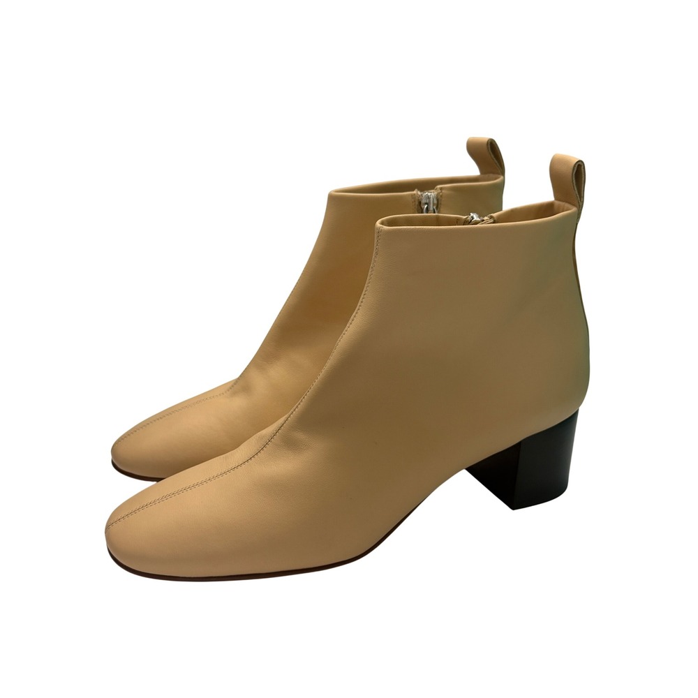 Everlane The Day Boot Cream Beige Italian Leather Ankle Boots Size 10